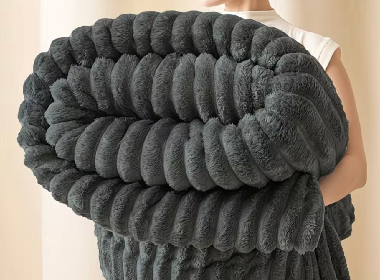 Dark Grey Winter Blanket