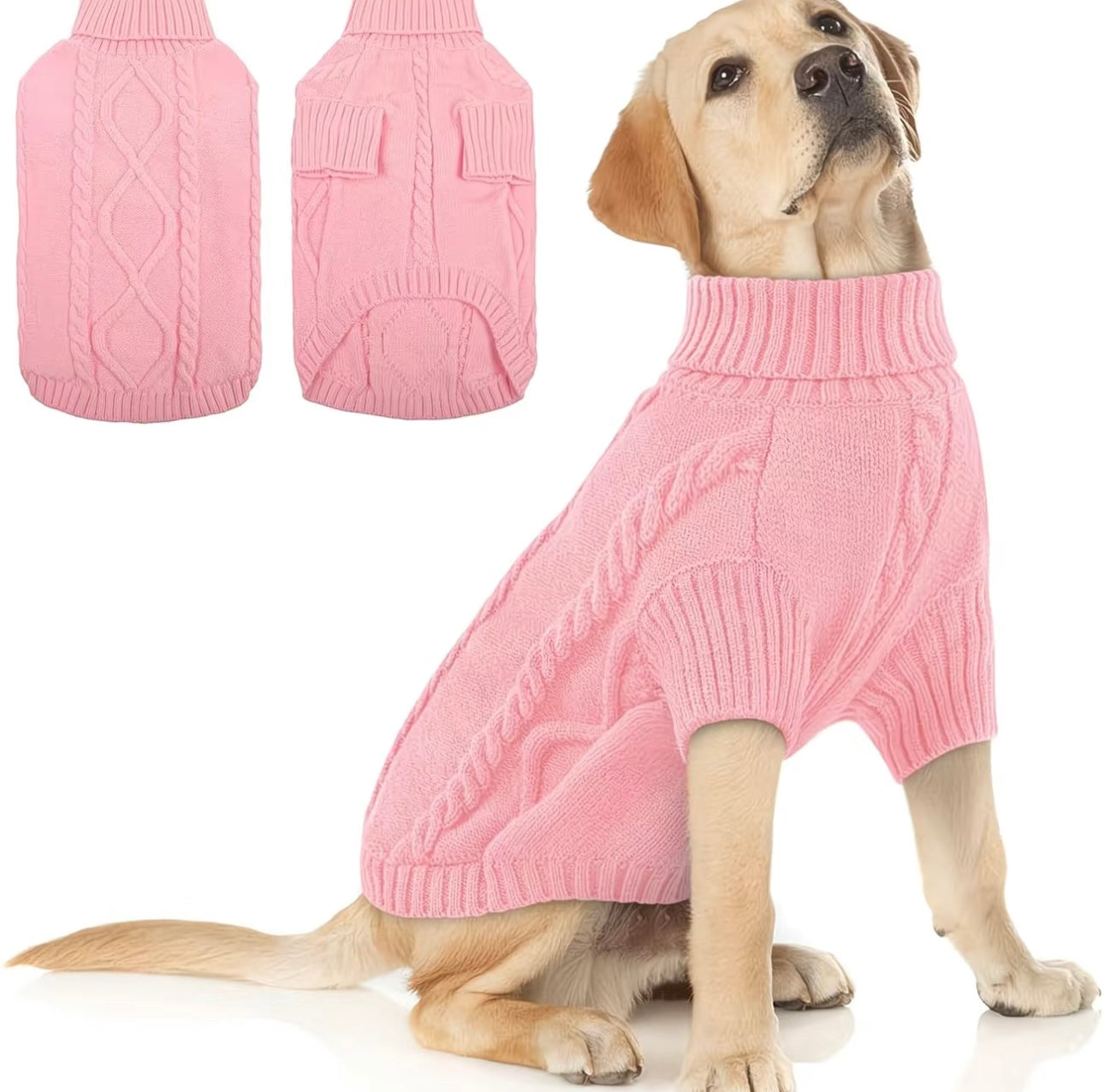 XL and 2XL - Dog Sweater, Dog Sweaters for Extra Large Dogs,Pet Sweatshirt Apparel Turtleneck Pullover Winter Dog Outfits for Pitbull, Labrador Retriever.