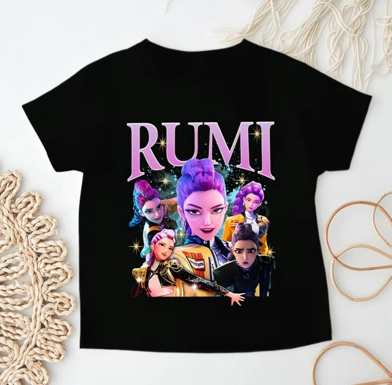 Black Rumi T shirt - K Pop Demon Hunters