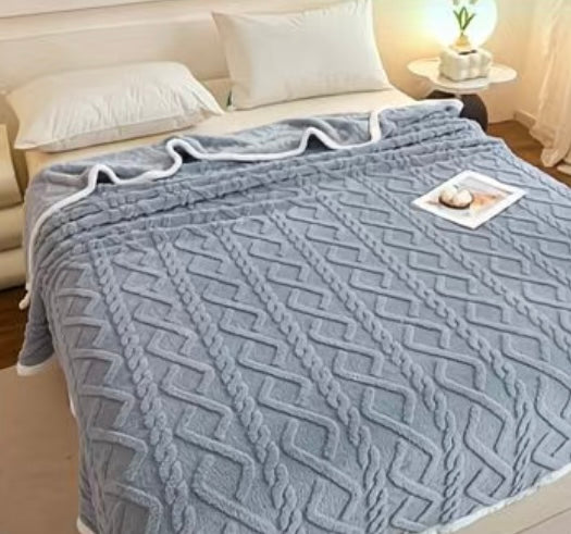 Blue Gray Fleece Blanket