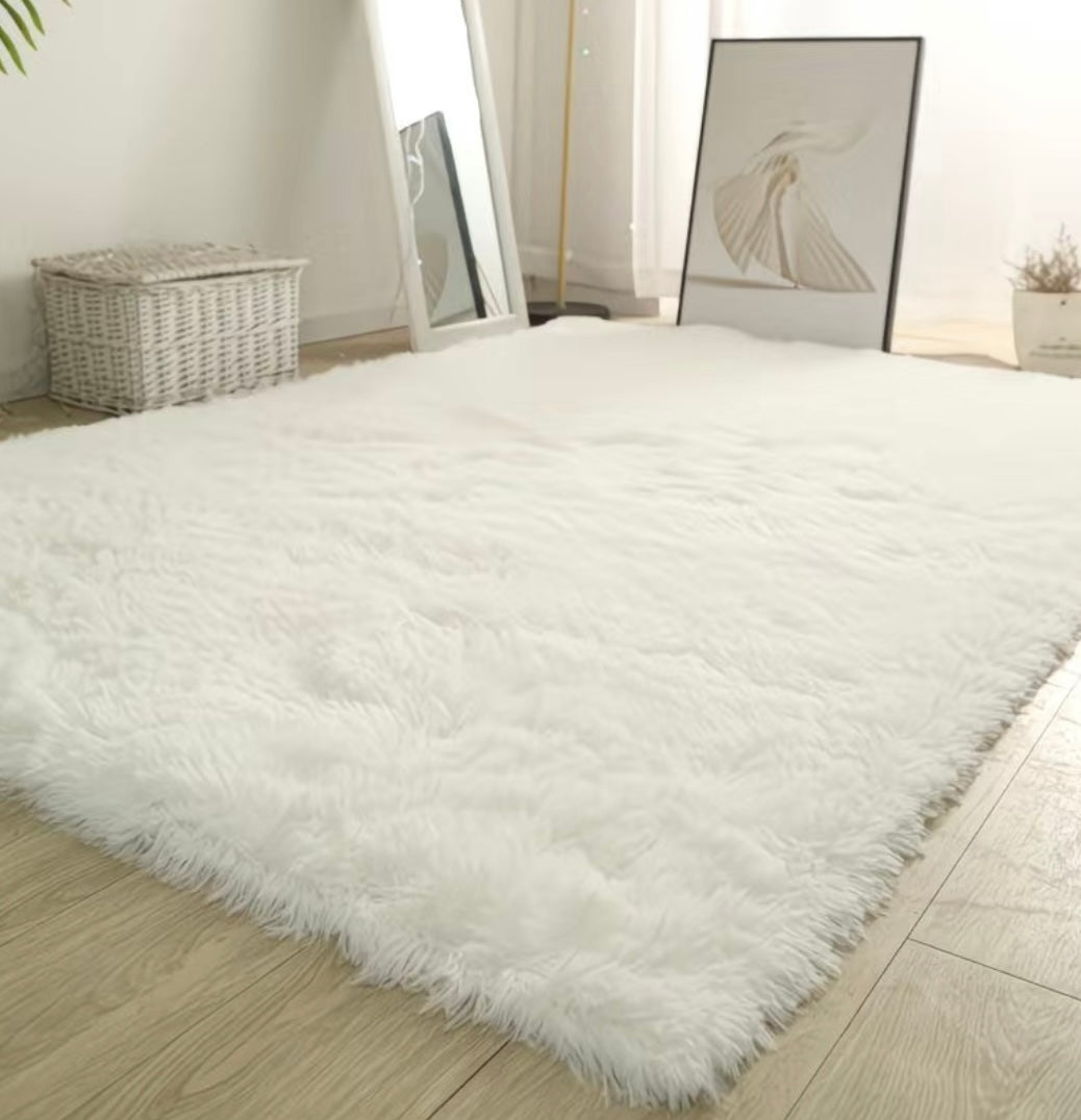 White Fluffy Carpet