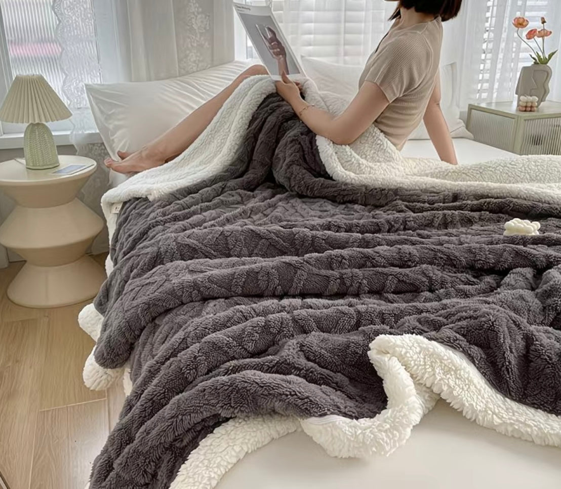 Dark Gray - Double sided blanket